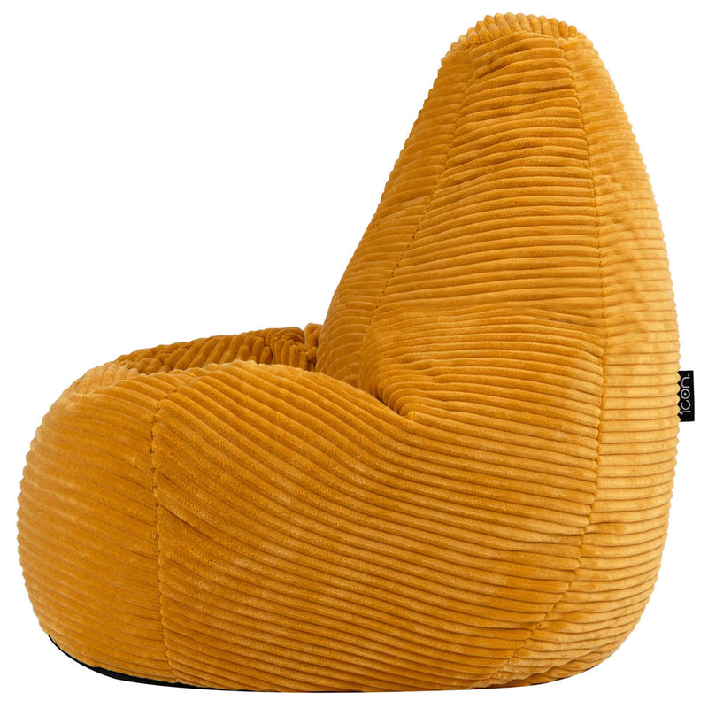 Kids Dalton Cord High Back Bean Bag - Ochre Yellow