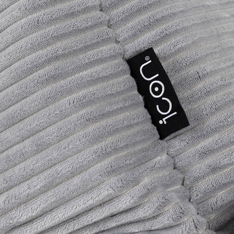 Kids Dalton Cord High Back Bean Bag - Grey