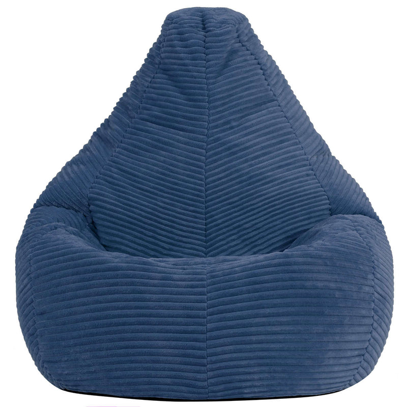 Kids Dalton Cord High Back Bean Bag - Denim Blue