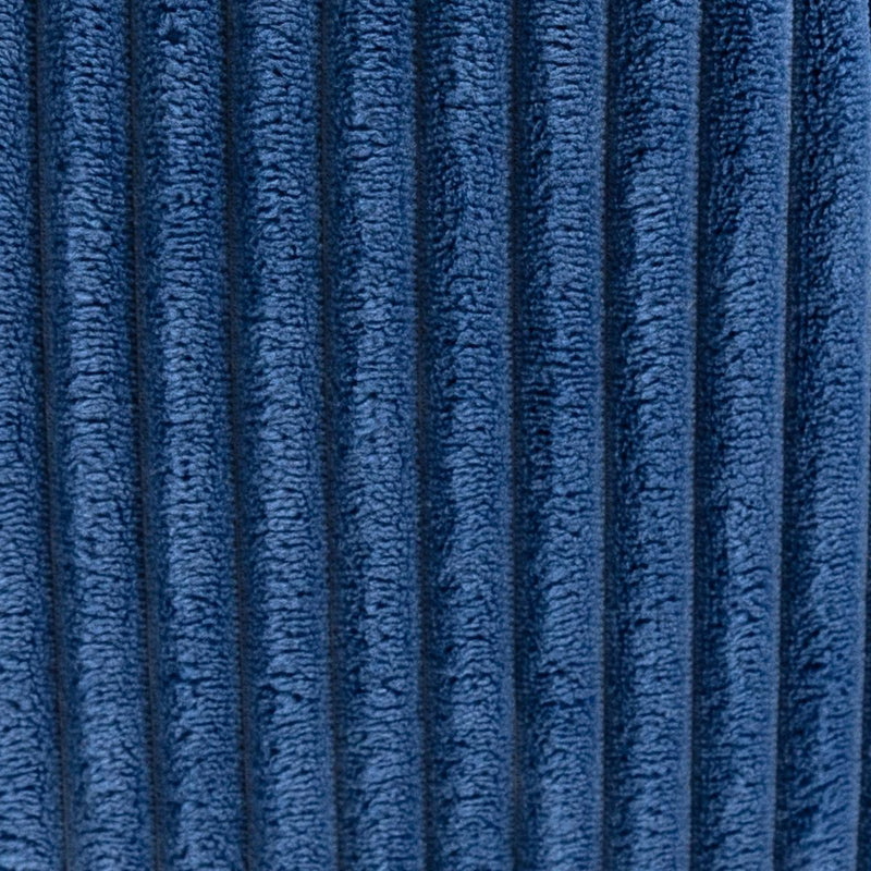 Amara Corduroy Square Footstool - Denim Blue