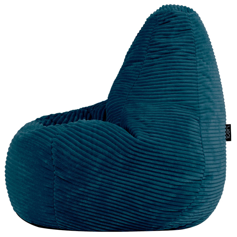 Kids Dalton Cord High Back Bean Bag - Teal