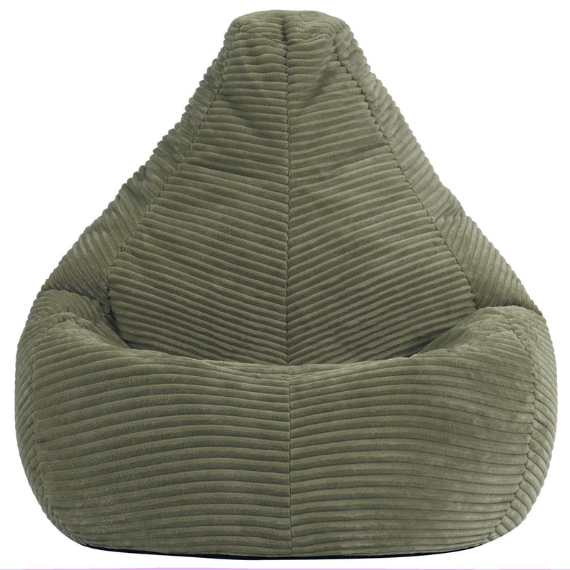Kids Dalton Cord High Back Bean Bag - Green