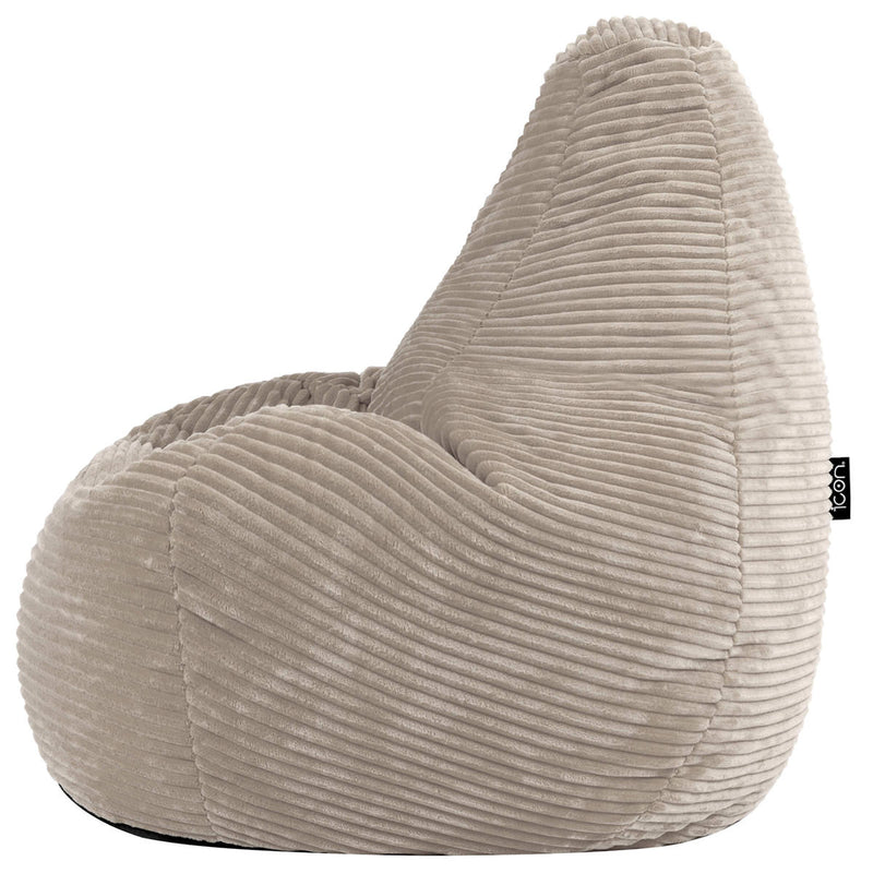 Kids Dalton Cord High Back Bean Bag - Natural