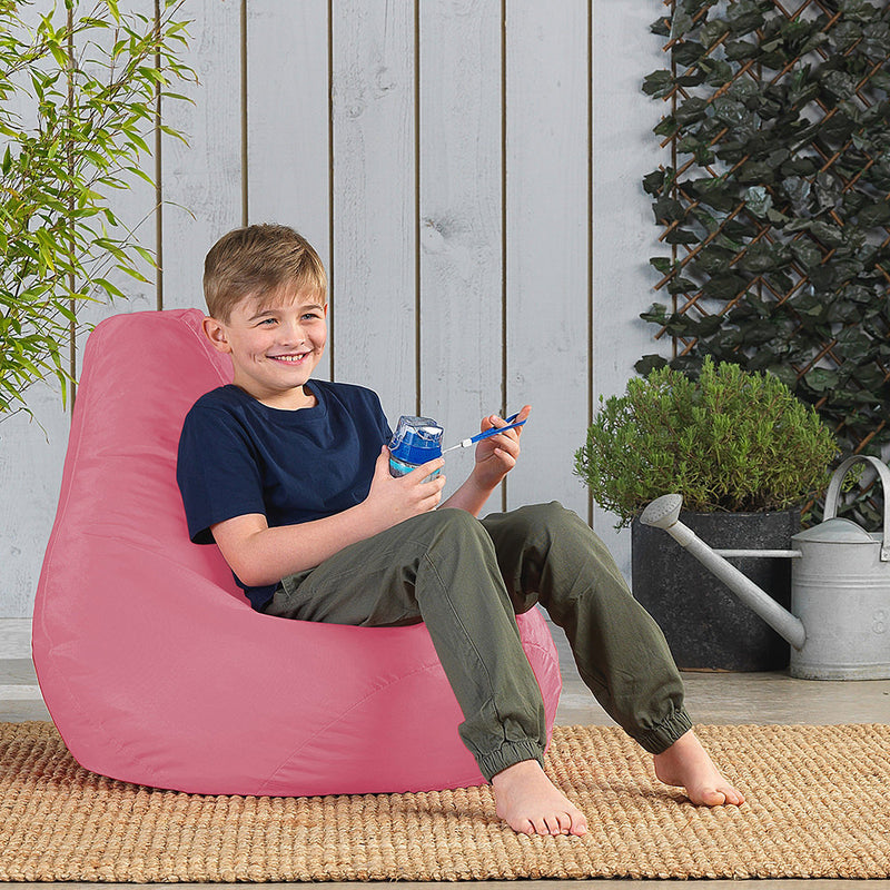 Kids Dalton Indoor-Outdoor High Back Bean Bag - Light Pink