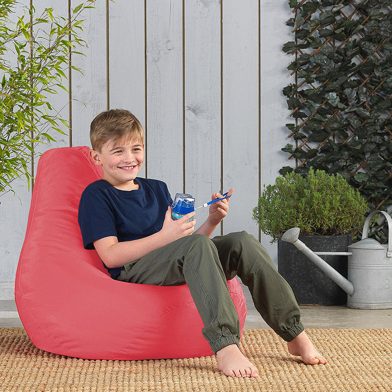 Kids Dalton Indoor-Outdoor High Back Bean Bag - Coral