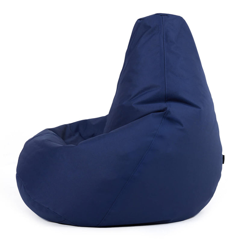 Kids Dalton Indoor-Outdoor High Back Bean Bag - Navy Blue