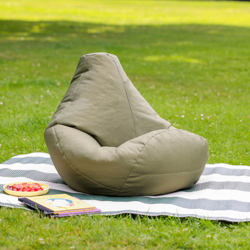 Kids Dalton Indoor-Outdoor High Back Bean Bag - Khaki Green