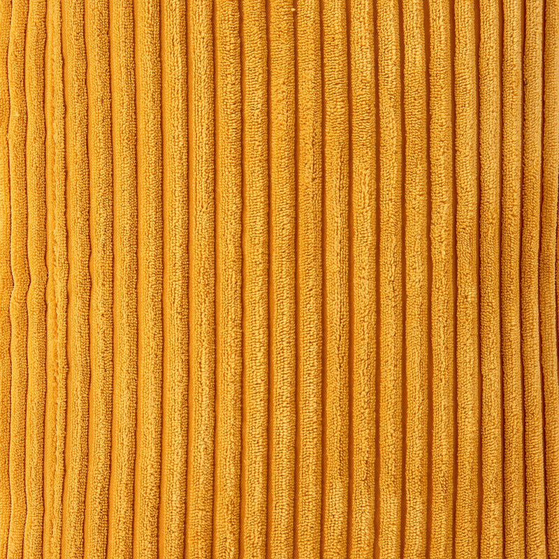 Amara Corduroy Square Footstool - Ochre Yellow
