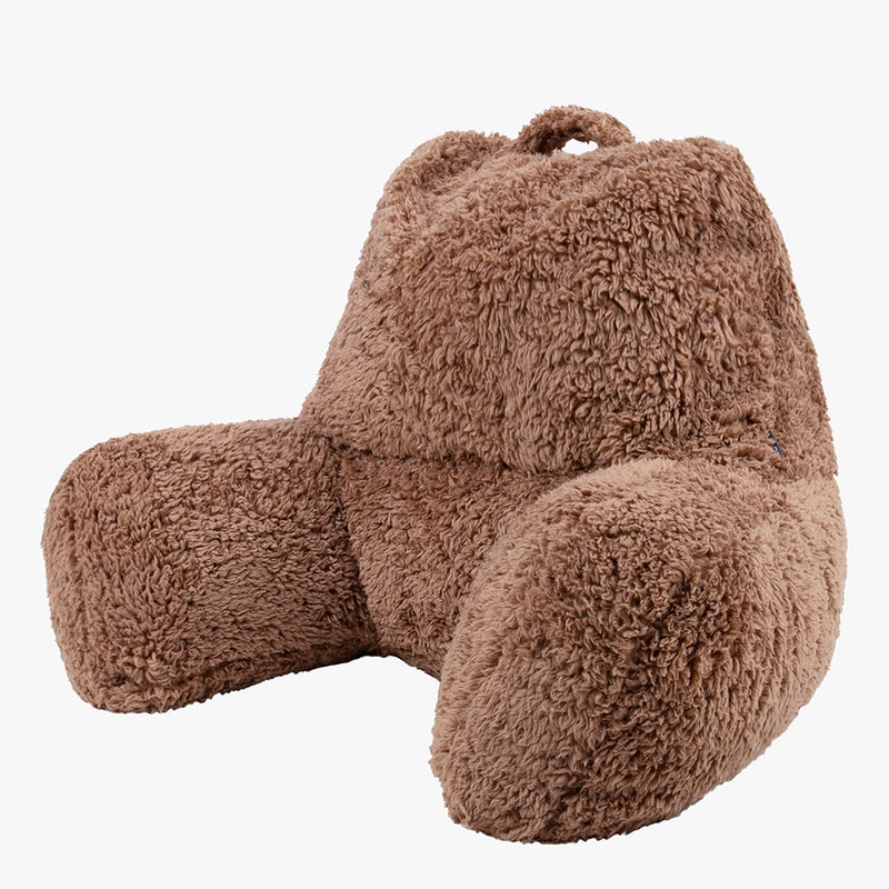 Teddy Fleece Support Pillow - Brown