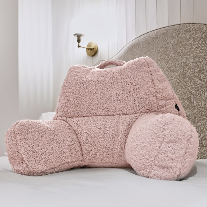 Teddy Fleece Support Pillow - Pink
