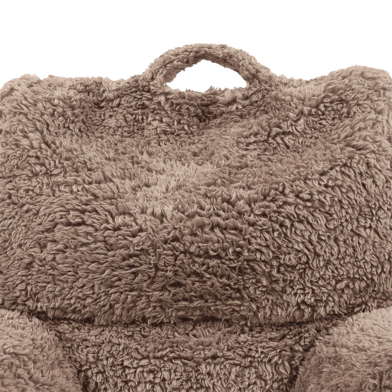 Teddy Fleece Support Pillow, Mocha Brown
