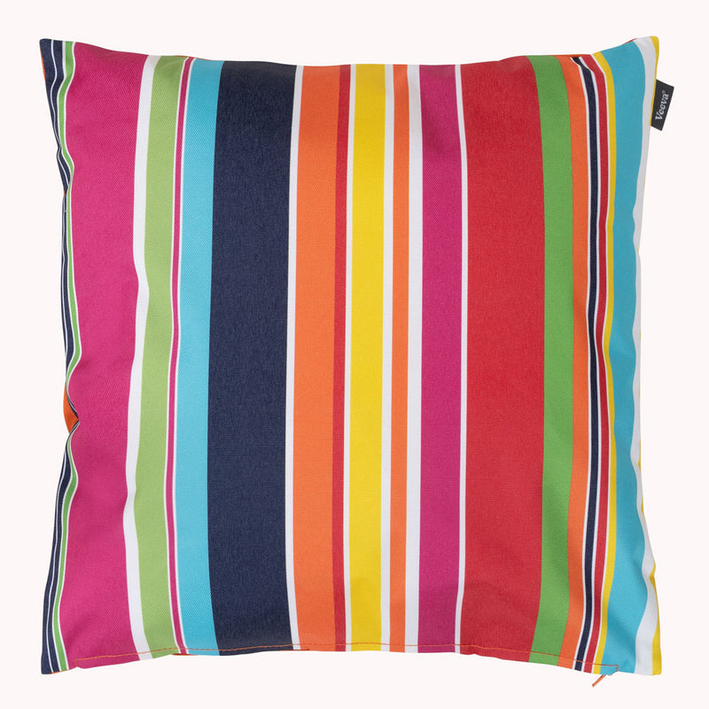 Stripe Indoor-Outdoor Cushion - Technicolour