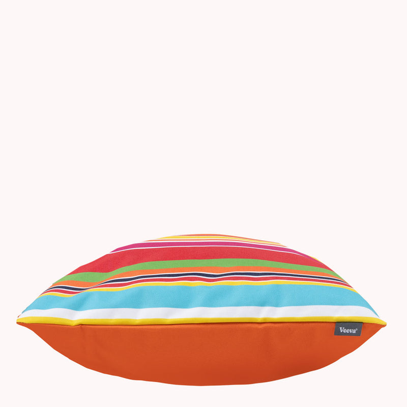 Stripe Indoor-Outdoor Cushion - Technicolour