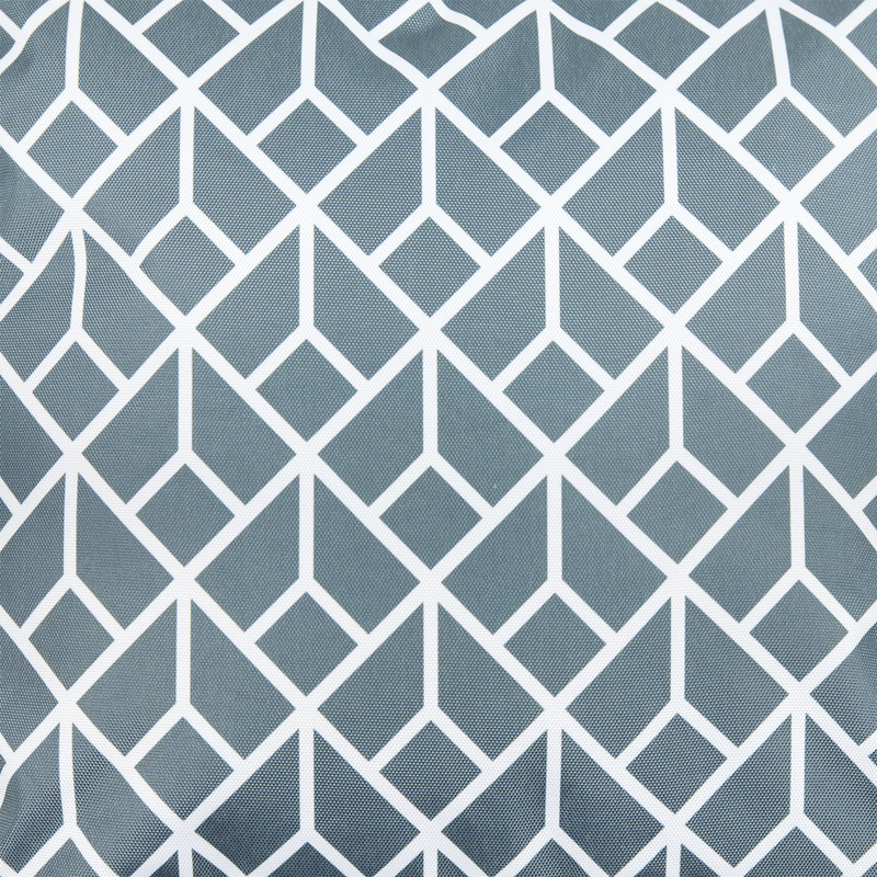 Art Deco Geometric Print Outdoor Cushion - Charcoal Grey