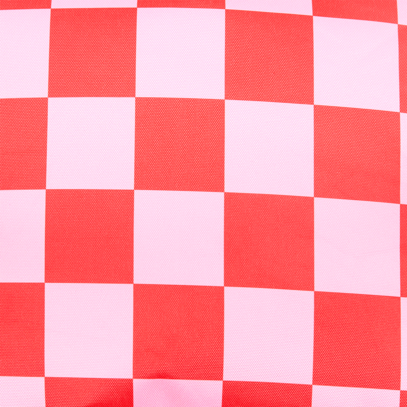 Checkerboard & Stripe Indoor-Outdoor Cushion - Pink