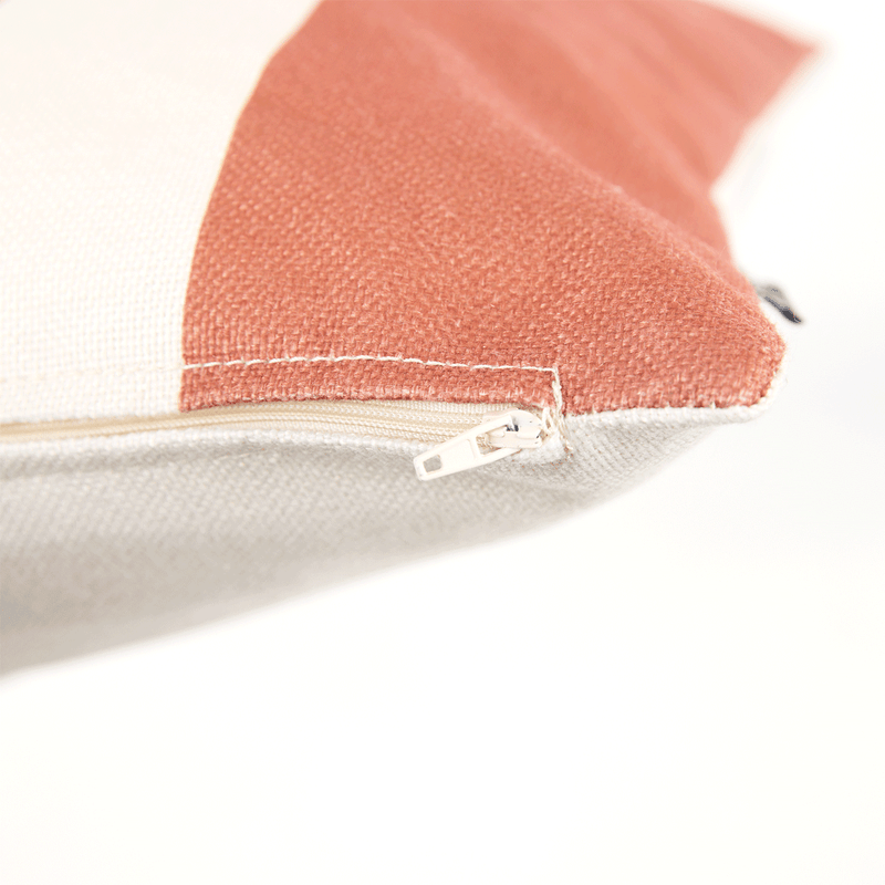 Stripe Indoor-Outdoor Cushion - Burnt Orange