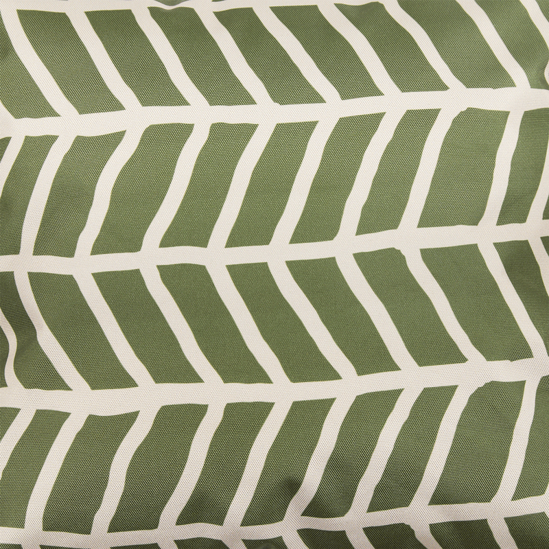 Abstract Print Indoor-Outdoor Cushion - Khaki Green