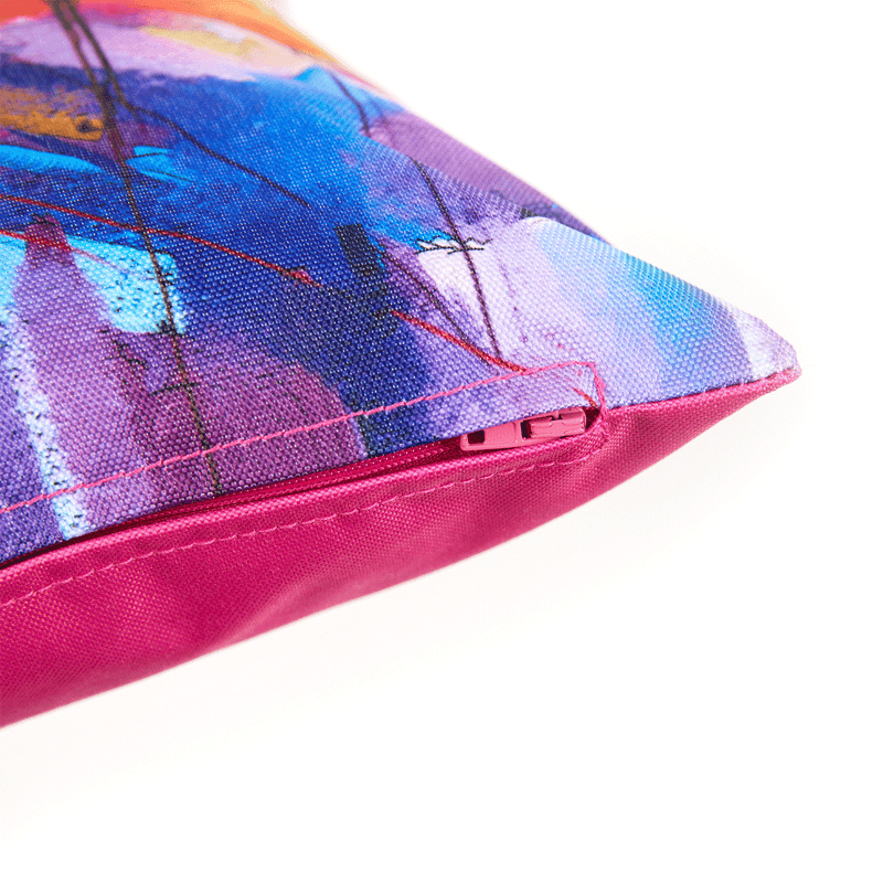 Oil Paint Floral Indoor-Outdoor Cushion - Multicolour