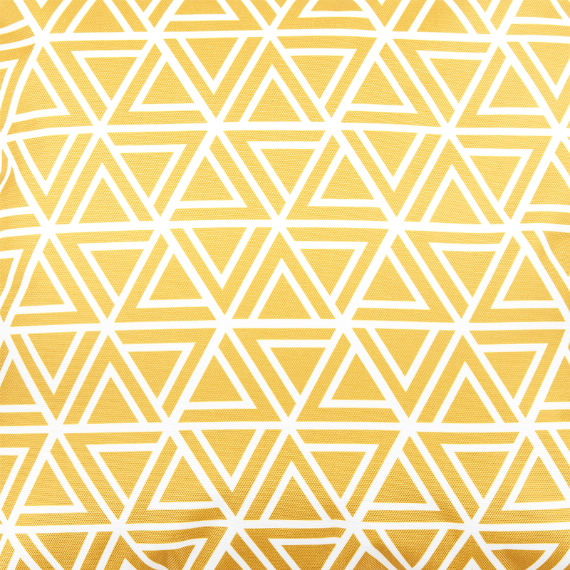 Art Deco Indoor-Outdoor Cushion - Ochre Yellow
