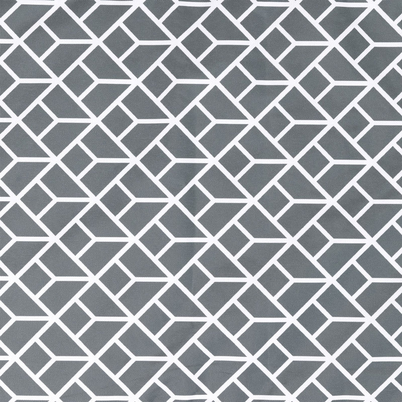 Geometric Print Outdoor High Back Seat Pad - Charcoal Grey