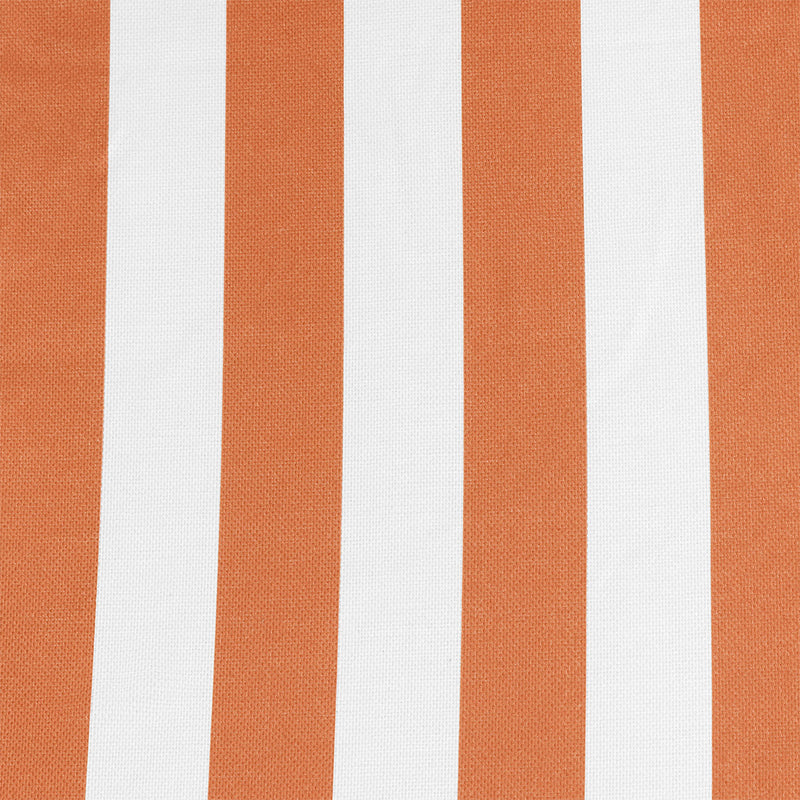 Striped Outdoor High Back Seat Pad - Orange Stripe