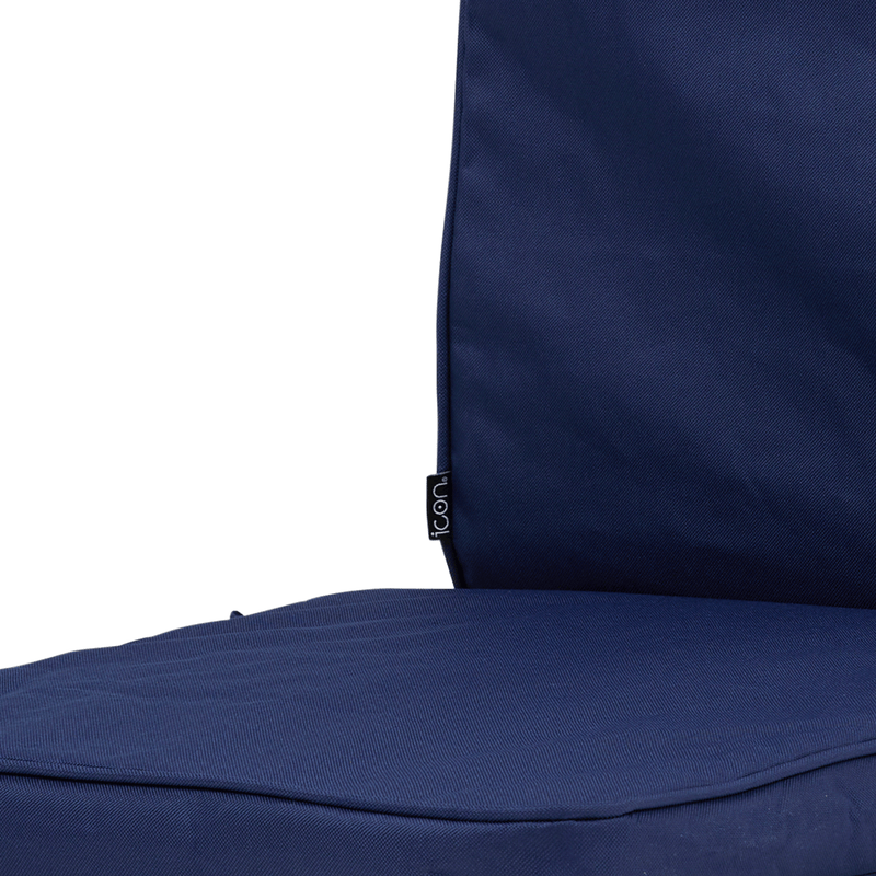 Plain Outdoor High Back Seat Pad - Blue