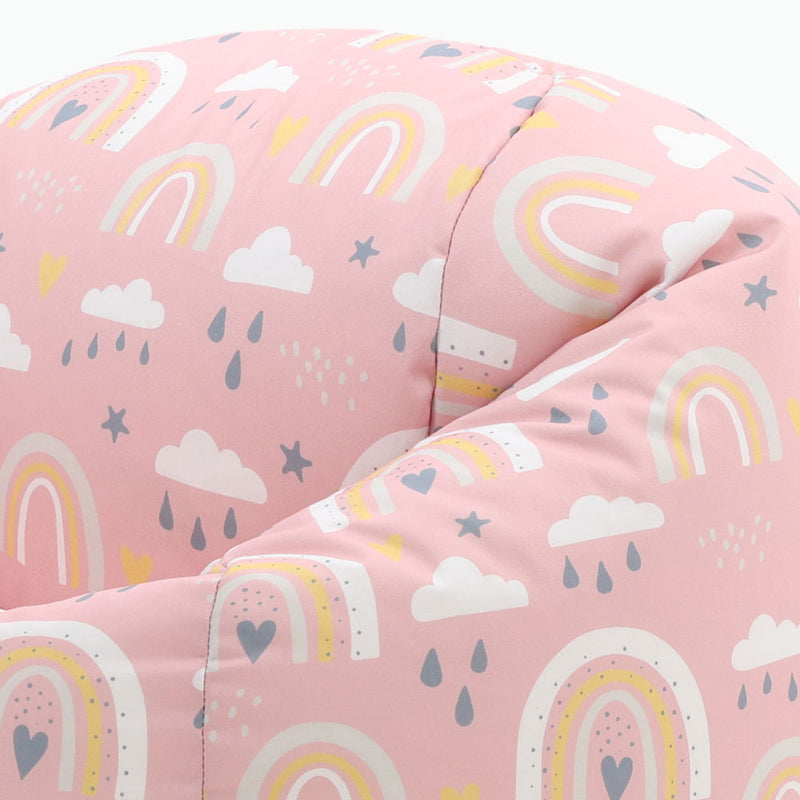 Kids Rainbow Print Classic Bean Bag - Pink