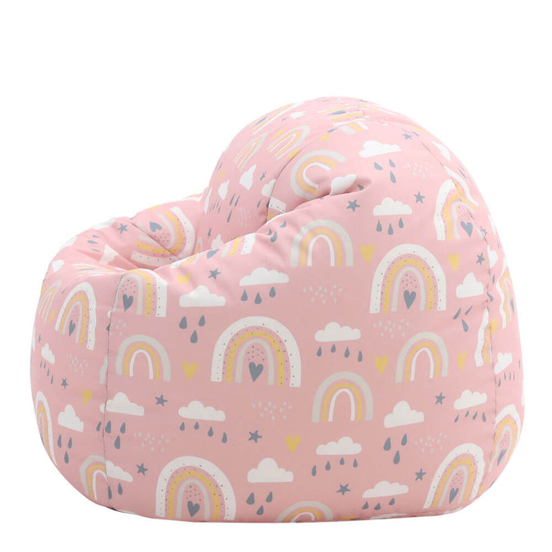 Kids Rainbow Print Classic Bean Bag - Pink