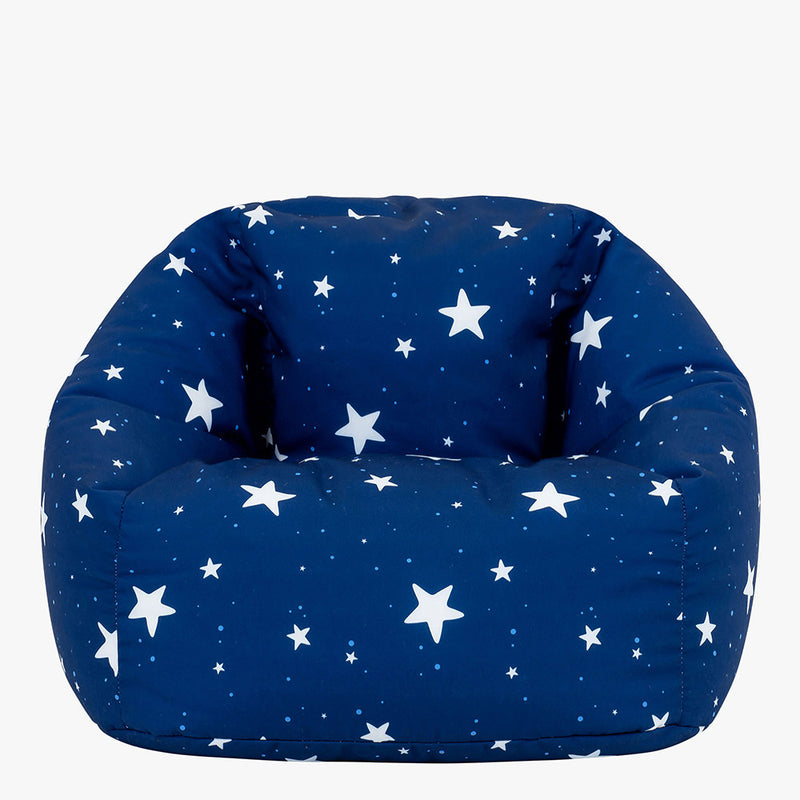 Kids Starry Skies Print Classic Bean Bag - Navy Blue