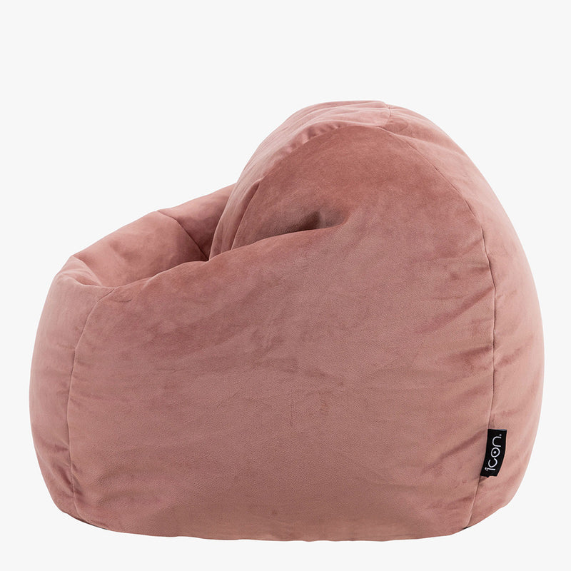 Kids Kingston Velvet Classic Bean Bag - Pink