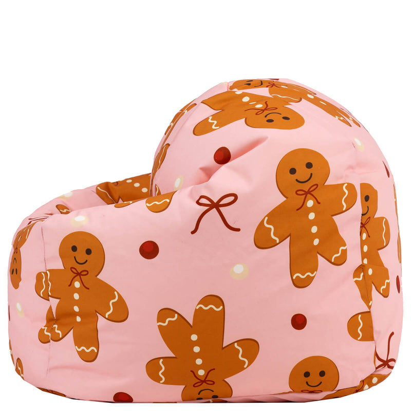 Kids Festive Gingerbread Print Classic Bean Bag