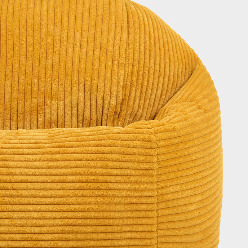Kids Kingston Corduroy Classic Bean Bag - Ochre Yellow