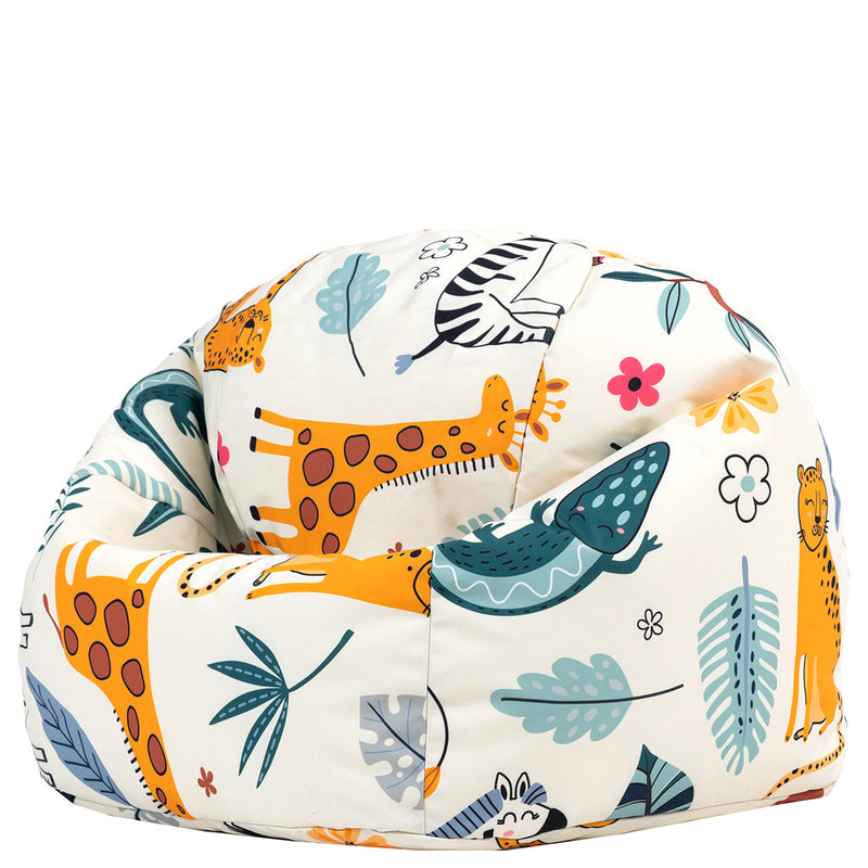 Kids Animal Safari Print Classic Bean Bag