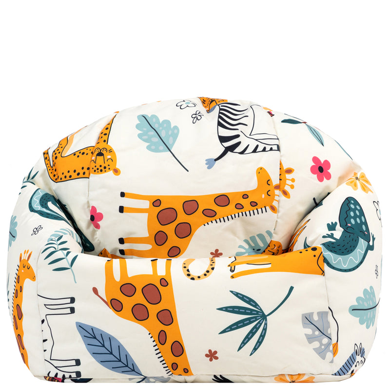 Kids Animal Safari Print Classic Bean Bag