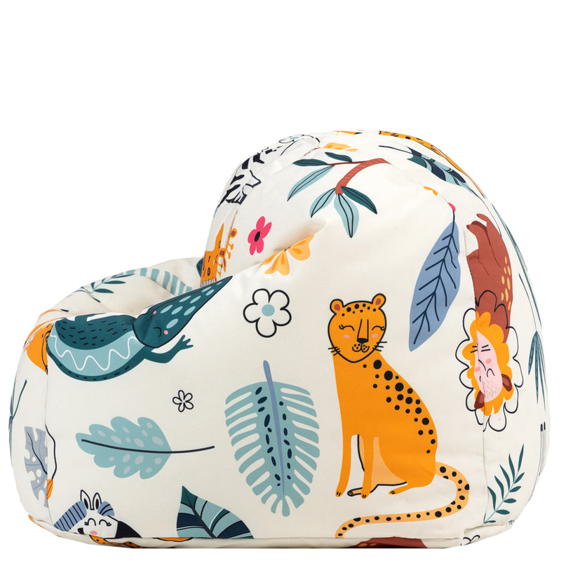 Kids Animal Safari Print Classic Bean Bag