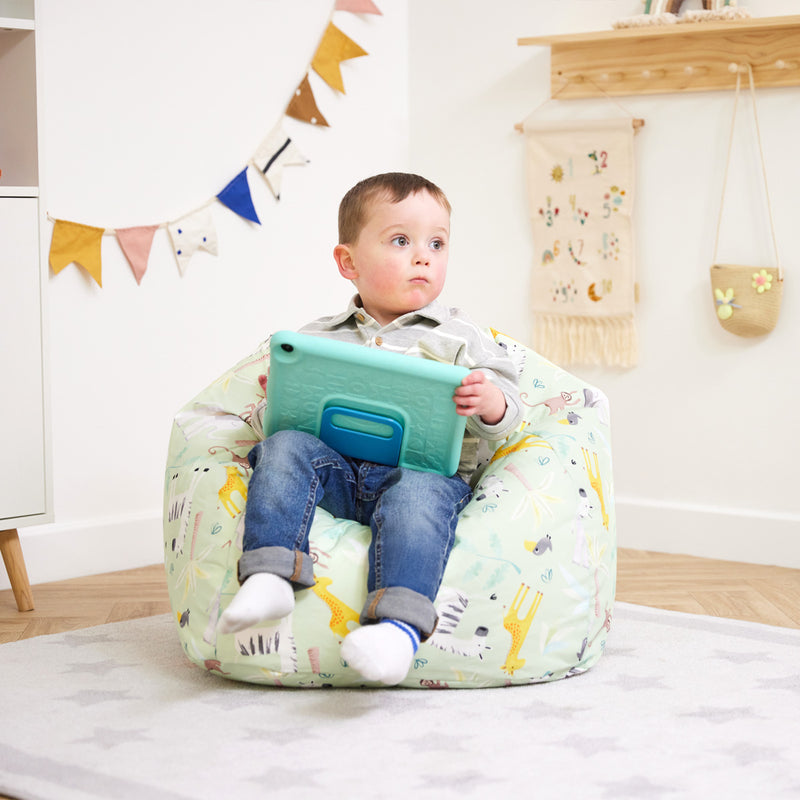 Kids Animal Safari Print Classic Bean Bag