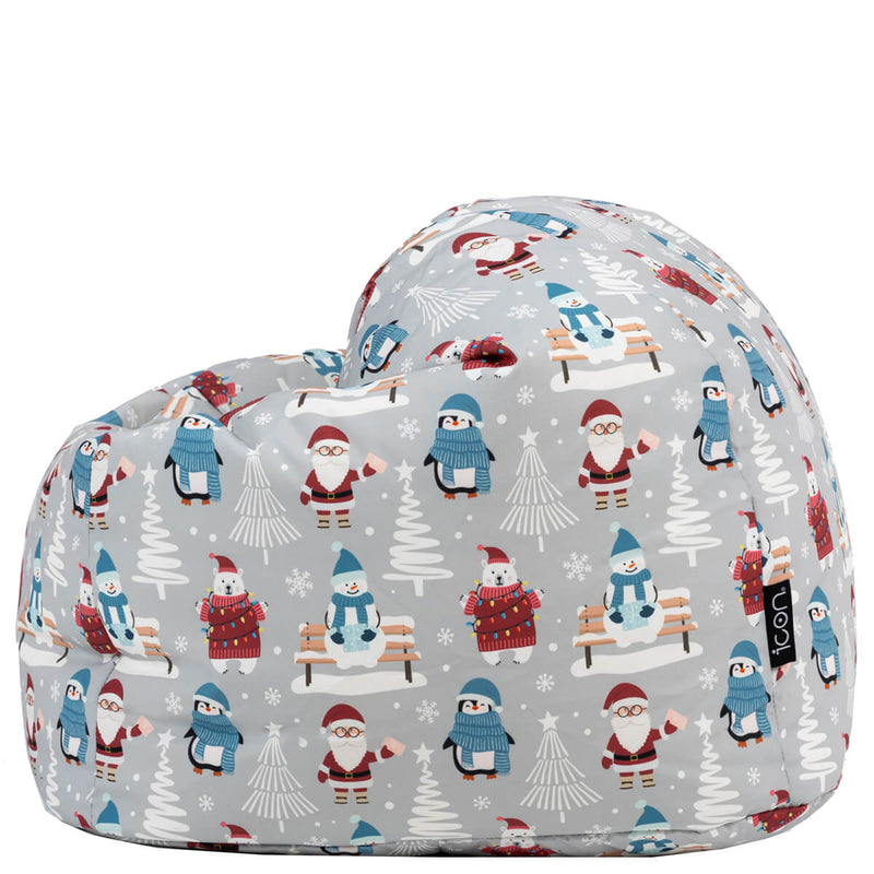 Kids Festive Santa Claus Print Classic Bean Bag