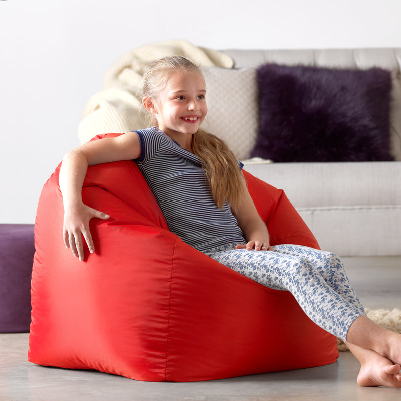Teen Classic Bean Bag Chair, Indoor & Outdoor - Red