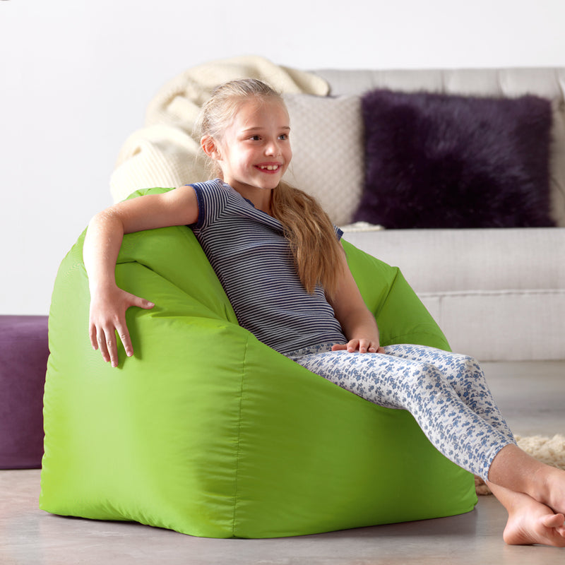 Teen Classic Bean Bag Chair, Indoor & Outdoor - Lime Green