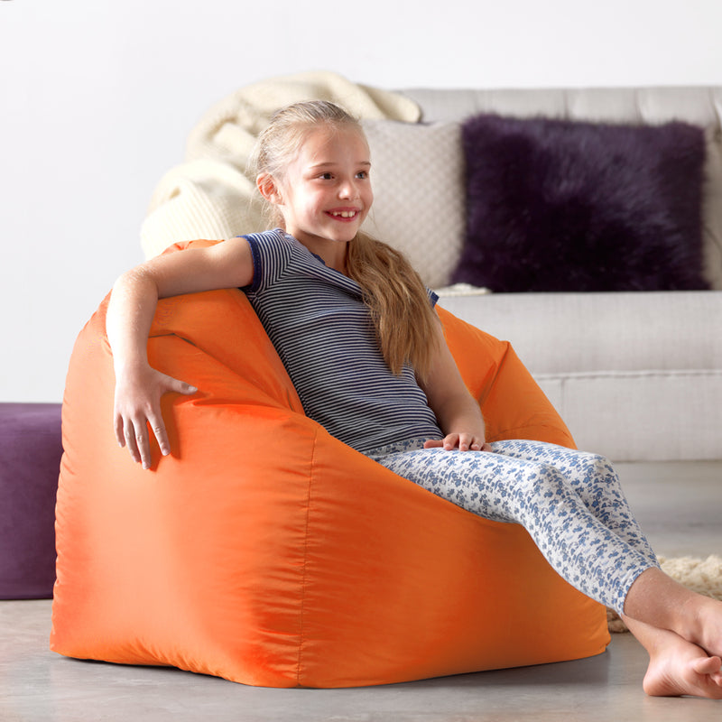 Teen Classic Bean Bag Chair, Indoor & Outdoor - Orange