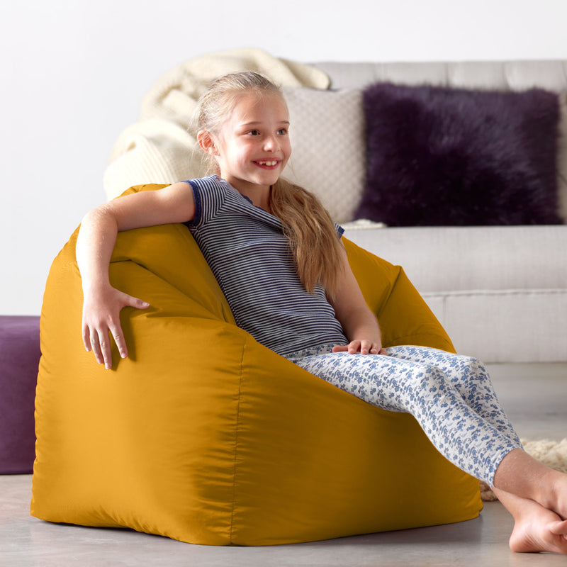 Teen Classic Bean Bag Chair, Indoor & Outdoor - Ochre Yellow