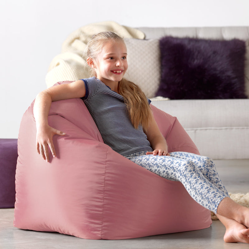 Teen Classic Bean Bag Chair, Indoor & Outdoor - Rose Dust Pink