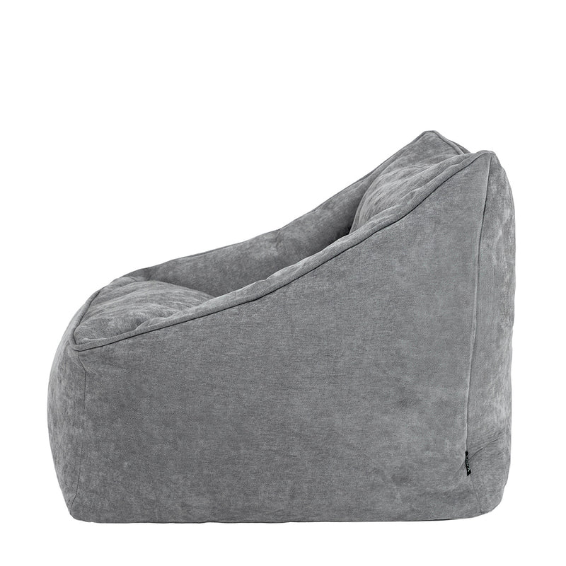 Natalia Chenille Armchair Bean Bag - Grey