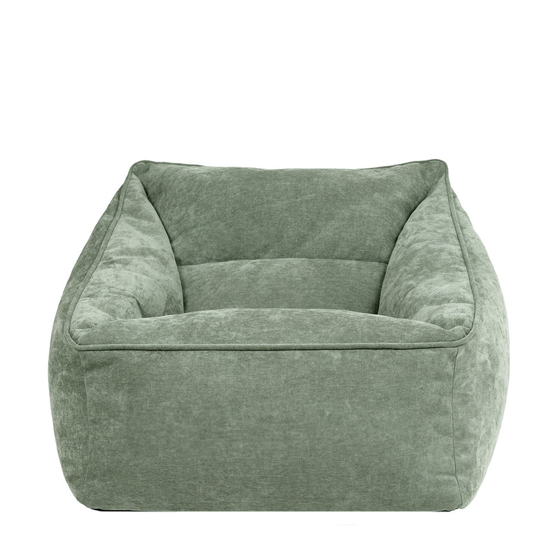 Natalia Chenille Armchair Bean Bag - Sage Green