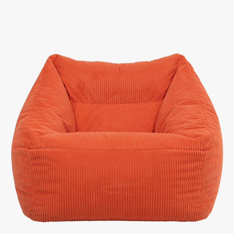 Natalia Cord Armchair Bean Bag - Orange