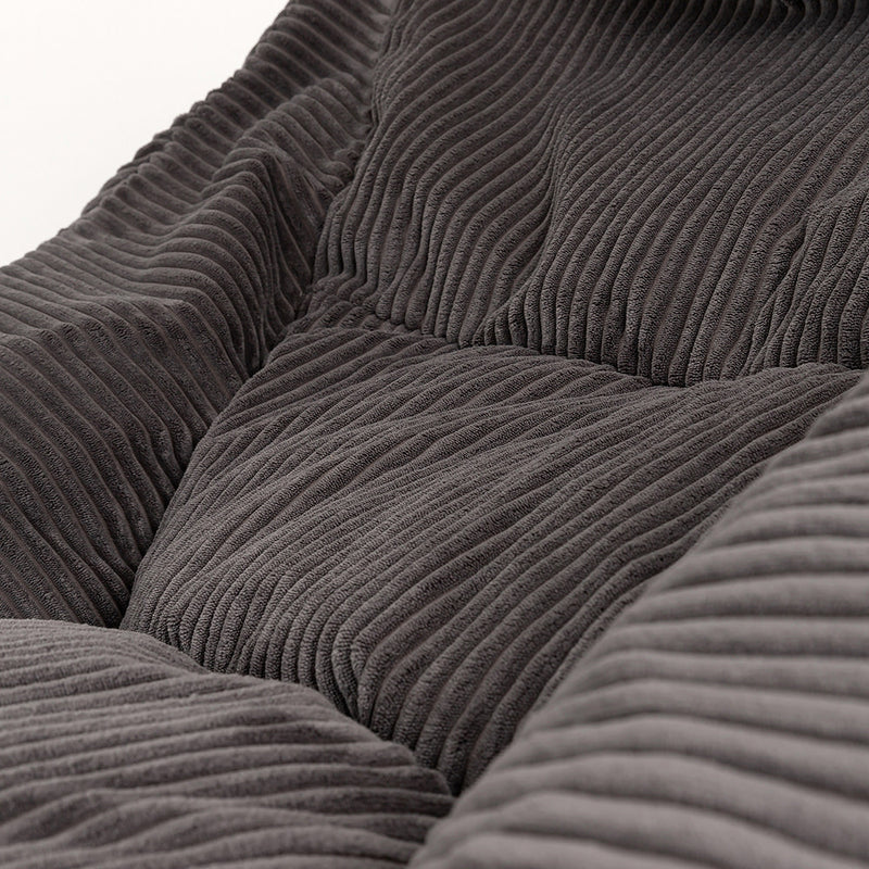 Natalia Cord Armchair Bean Bag - Charcoal Grey