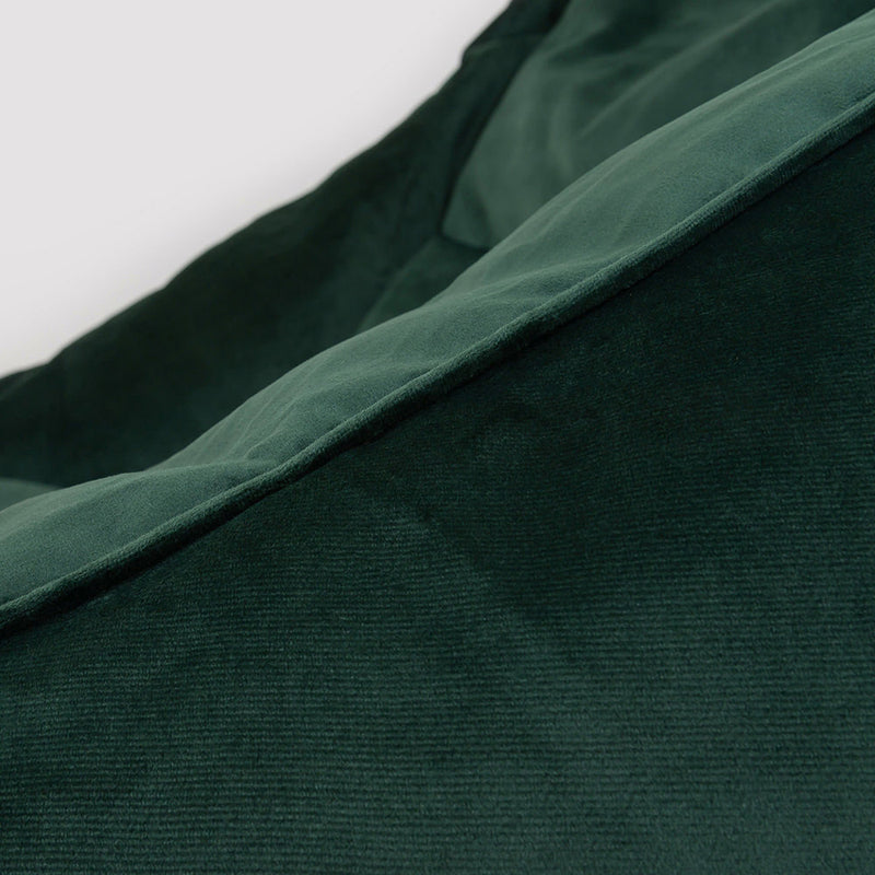 Natalia Velvet Armchair Bean Bag - Forest Green