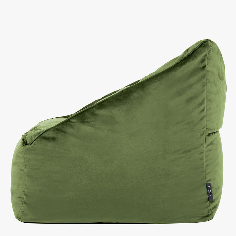 Natalia Velvet Armchair Bean Bag - Sage Green