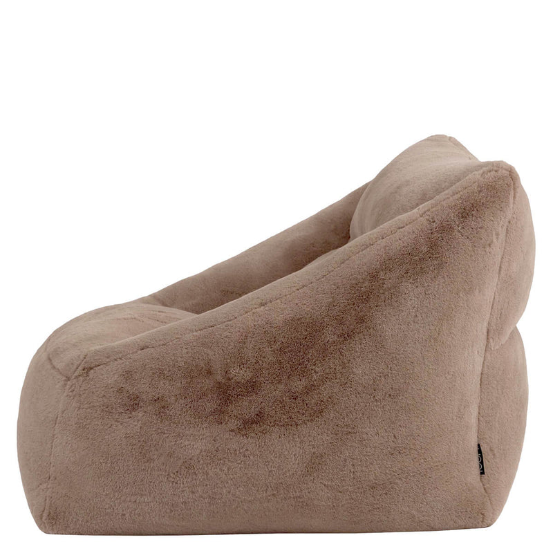 Natalia Faux Luxe Fur Armchair Bean Bag - Mocha Brown