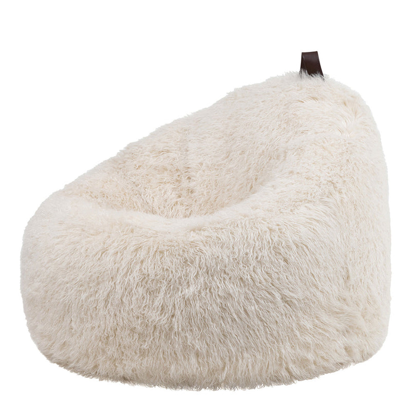 Faux Fur Cocoon Bean Bag - Natural